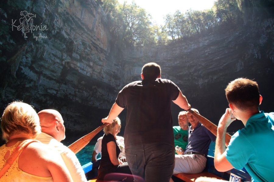 Be rowed around Melissani Lake