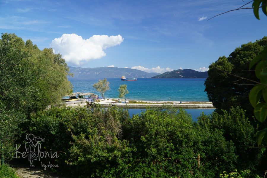 Looking down on Karavomylos Lake