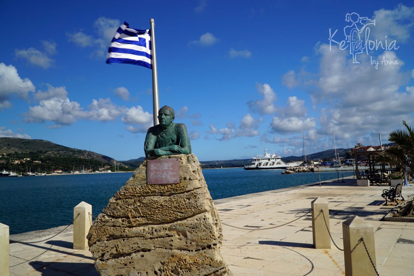 Kavadias statue, port Argostoli